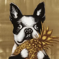 Hot Bild Touched Dog With Pineapple 80X80Cm Bilder