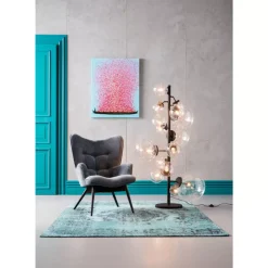 Outlet Bild Touched Flower Boat Blau Pink 80X100Cm Bilder