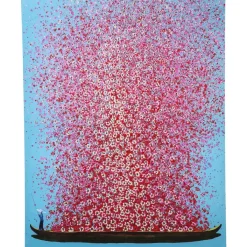 Discount Bild Touched Flower Boat Blau Pink 160X120Cm Bilder