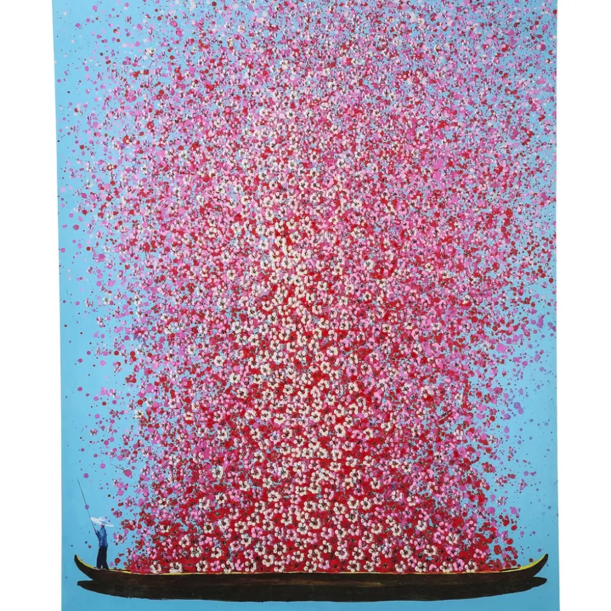 Discount Bild Touched Flower Boat Blau Pink 160X120Cm Bilder