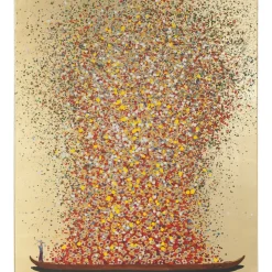 Clearance Bild Touched Flower Boat Gold Rot 120X160Cm Bilder