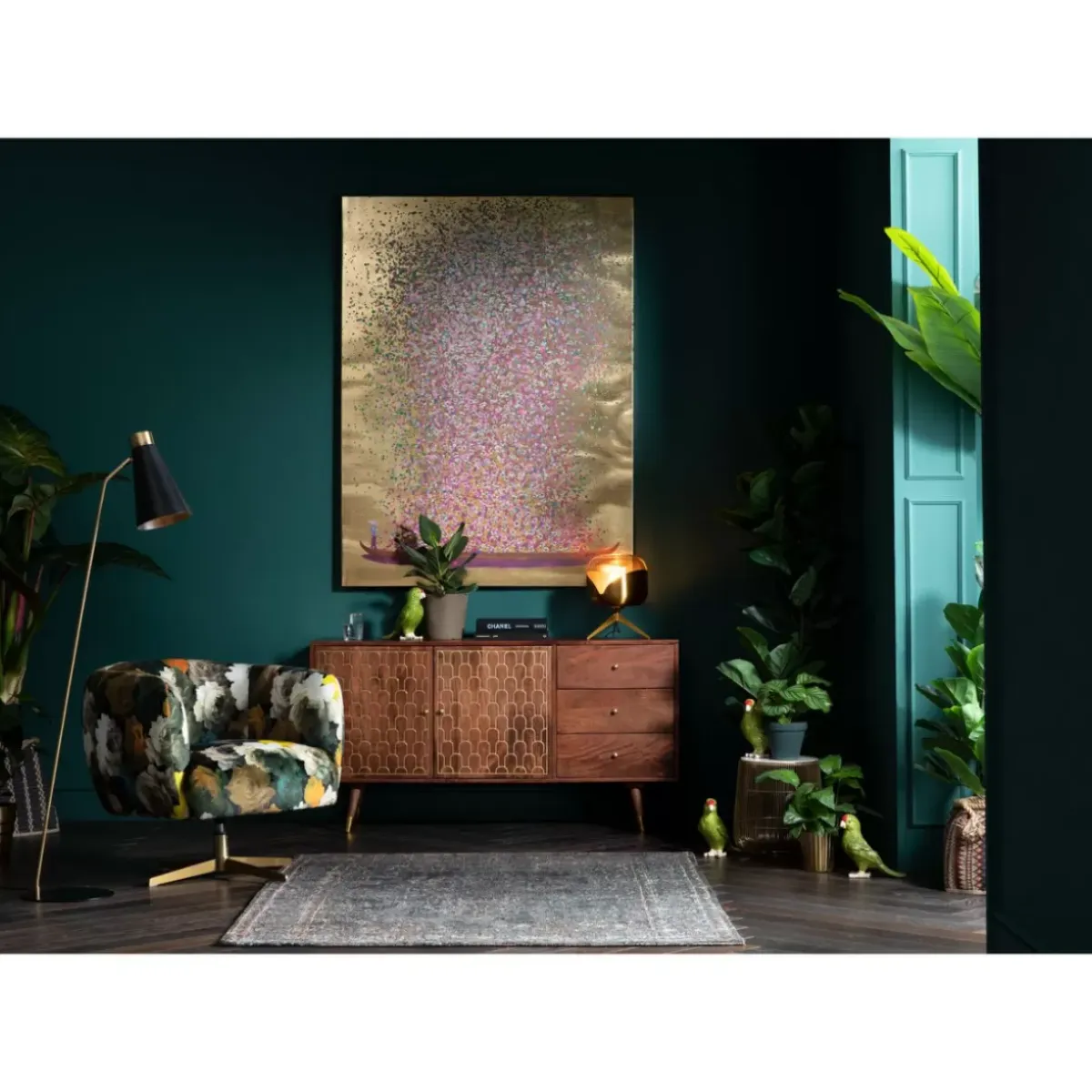 Discount Bild Touched Flower Boat Gold Pink 160X120Cm Bilder