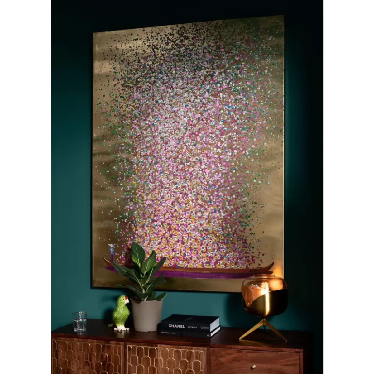 Discount Bild Touched Flower Boat Gold Pink 160X120Cm Bilder