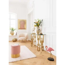 Outlet Bild Touched Flower Boat Gold Pink 100X80Cm Bilder