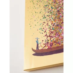 Outlet Bild Touched Flower Boat Gold Pink 100X80Cm Bilder
