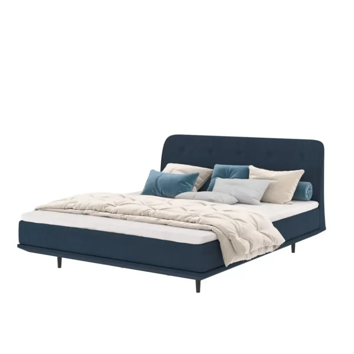 Outlet Boxspringbett Luna Blau 180X200Cm Betten