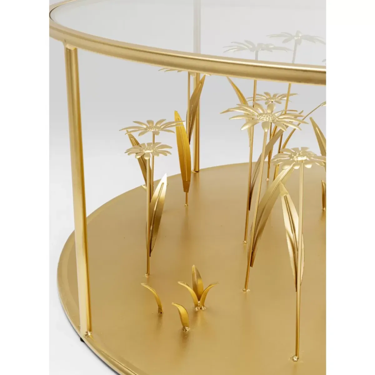 Discount Couchtisch Flower Meadow Gold O80 Tische