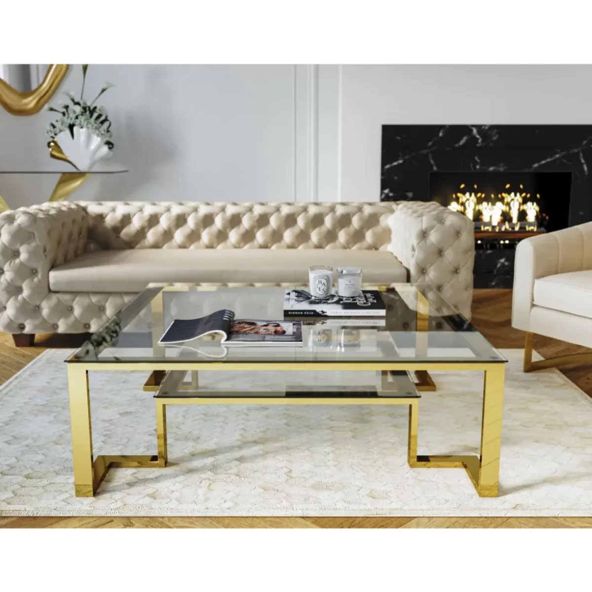 New Couchtisch Gold Rush 120X120Cm Tische