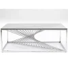 New Couchtisch Laser Silber Klarglas 120X60 Tische