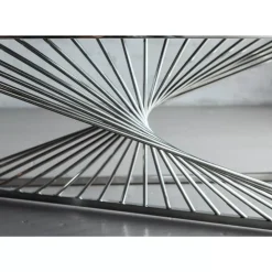 New Couchtisch Laser Silber Klarglas 120X60 Tische