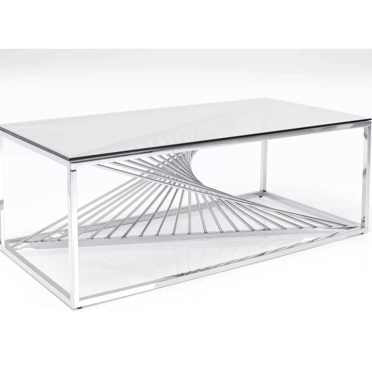 New Couchtisch Laser Silber Klarglas 120X60 Tische