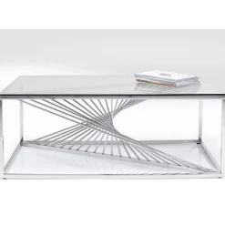 New Couchtisch Laser Silber Klarglas 120X60 Tische