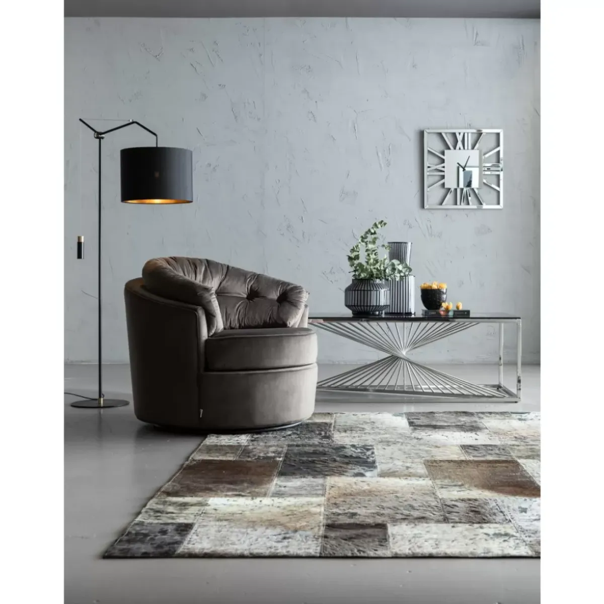 New Couchtisch Laser Silber Klarglas 120X60 Tische
