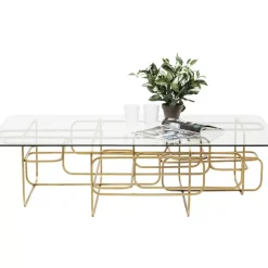 Outlet Couchtisch Meander Gold 140X80Cm Tische