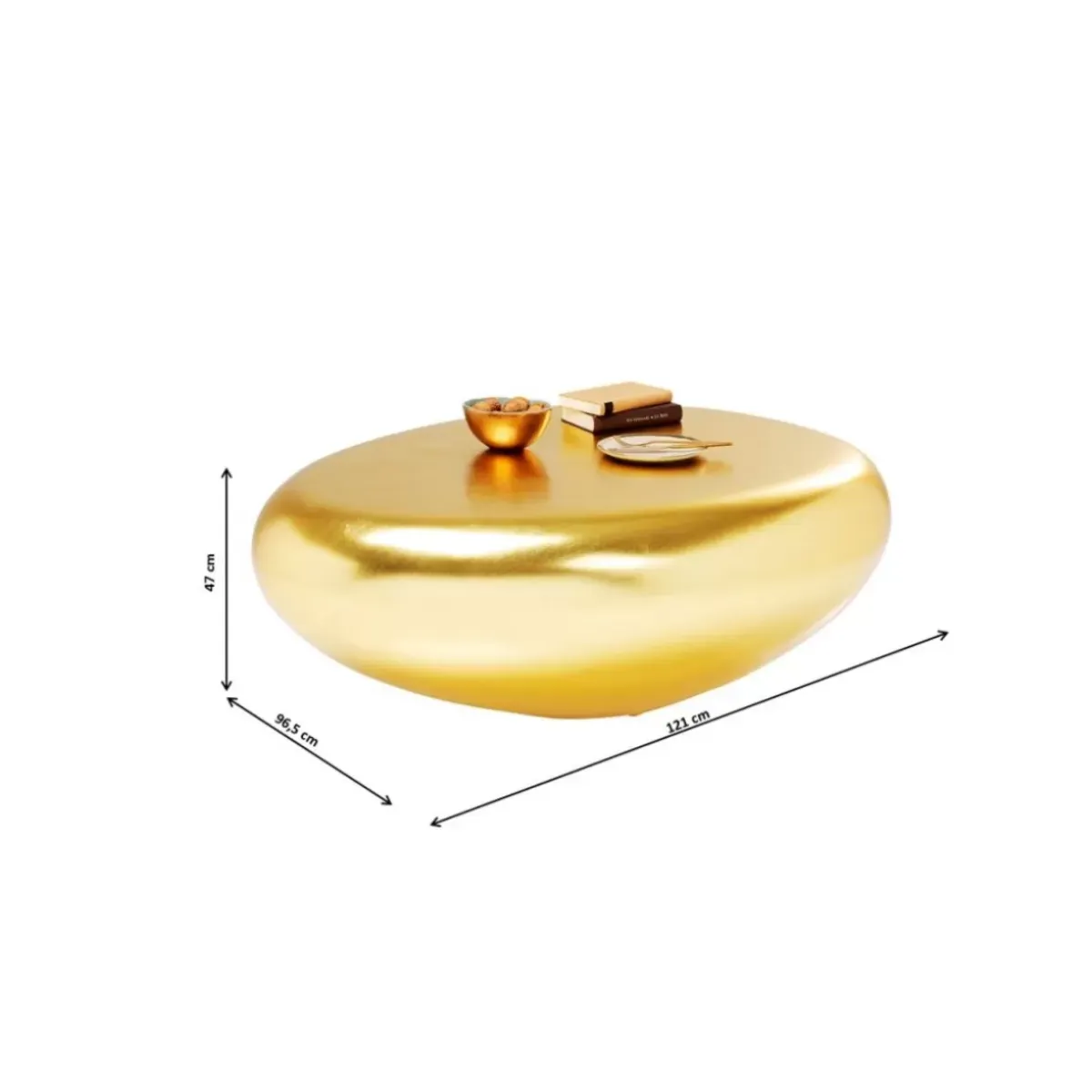 Sale Couchtisch Pebble Gold 122X96 Tische