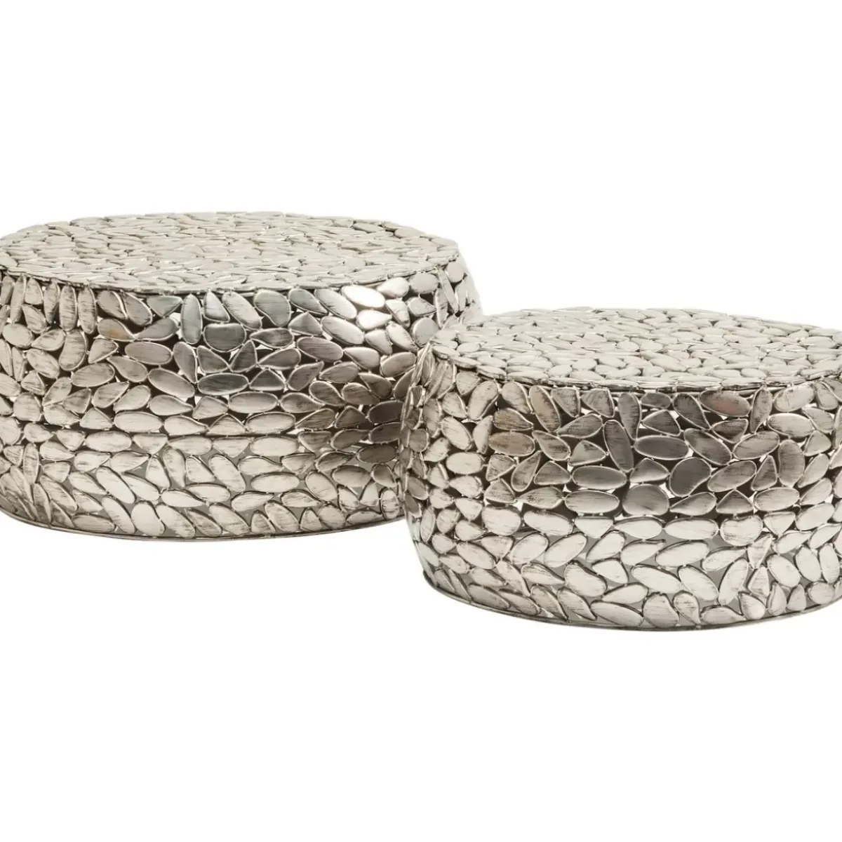 Discount Couchtisch Pebbles Deluxe Silber (2/Set) Tische