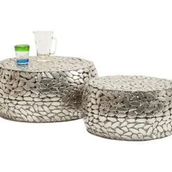 Discount Couchtisch Pebbles Deluxe Silber (2/Set) Tische