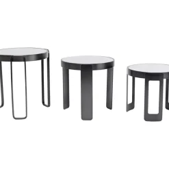 Outlet Couchtisch Perelli Schwarz (3/Set) Tische