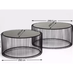 New Couchtisch Wire Black (2/Set) Tische