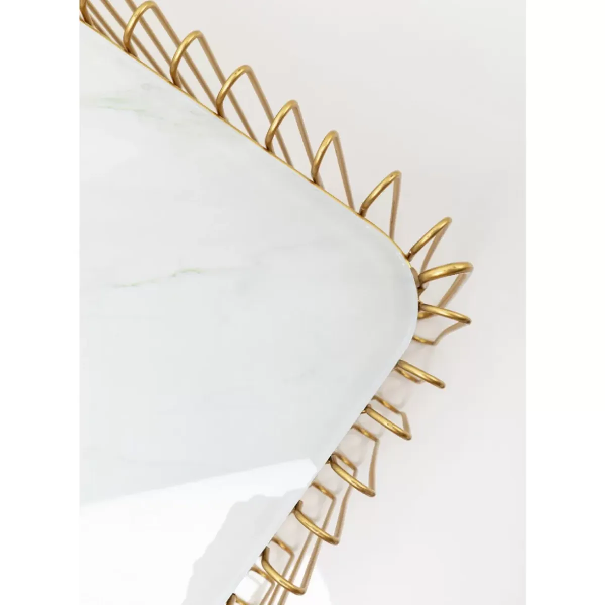 Online Couchtisch Wire Glas Marble Weis 145X70Cm Tische