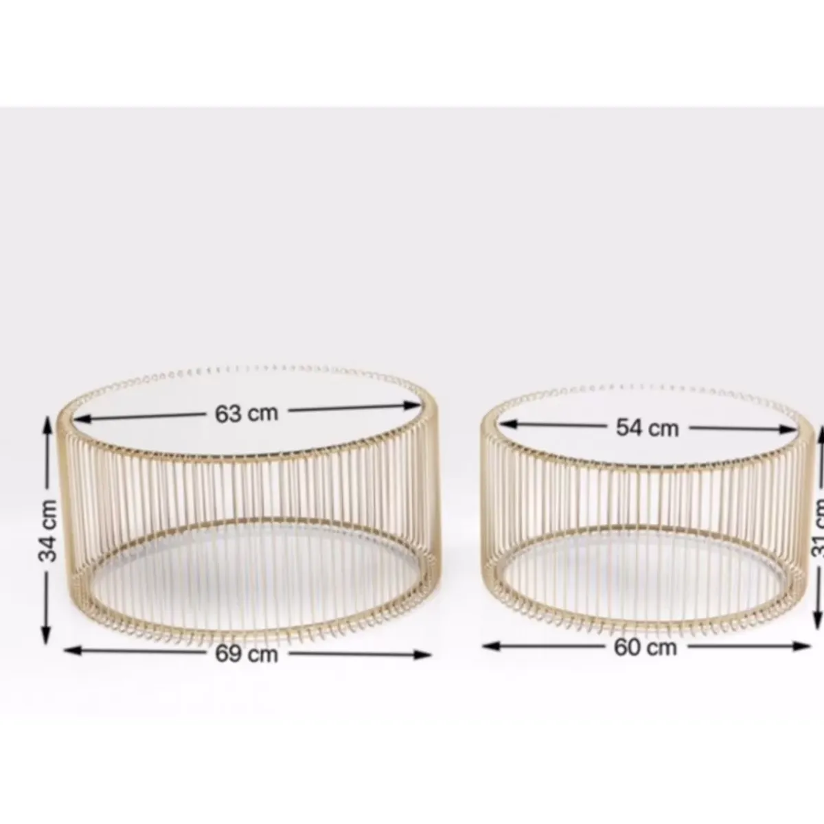 Online Couchtisch Wire Messing (2/Set) Tische
