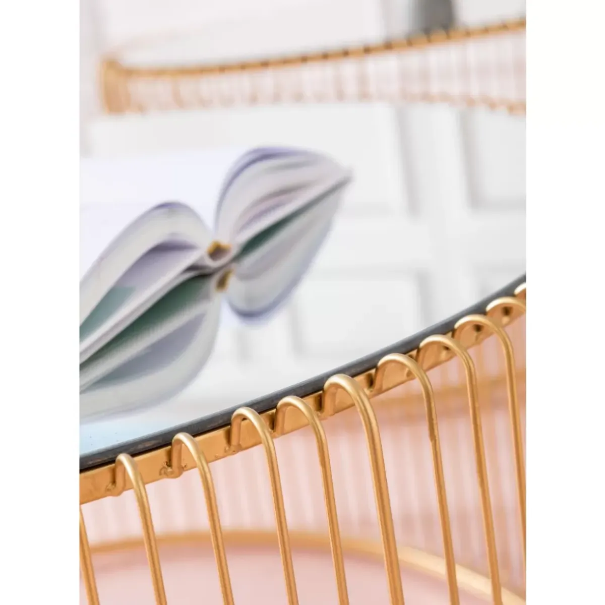 Discount Couchtisch Wire Uno Brass O80Cm Tische