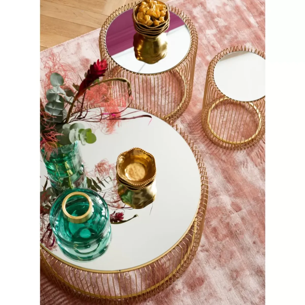 Discount Couchtisch Wire Uno Brass O80Cm Tische