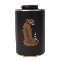 Outlet Deckelvase Leopard Vasen