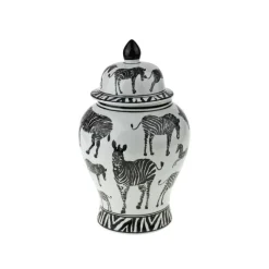 Hot Deckelvase Zebra Vasen