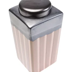 Clearance Deko Dose Mocca Stripes 30Cm Deko & Geschenkartikel