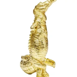 Outlet Deko Figur Alligator Gold 39Cm Deko & Geschenkartikel
