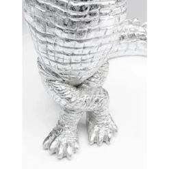 Sale Deko Figur Alligator Silber 39Cm Deko & Geschenkartikel
