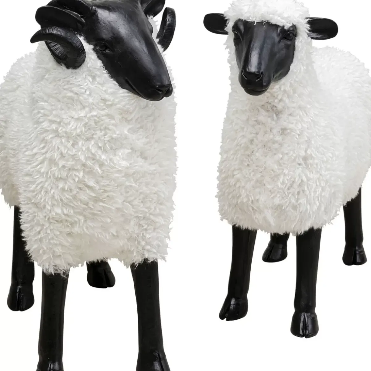 Clearance Deko Figur Bathilde Ram Weis 78Cm Deko & Geschenkartikel