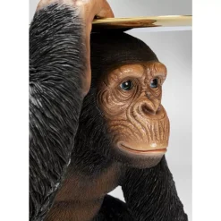 Deko Figur Butler Playing Chimp Schwarz 52Cm Deko & Geschenkartikel
