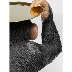 Deko Figur Butler Playing Chimp Schwarz 52Cm Deko & Geschenkartikel