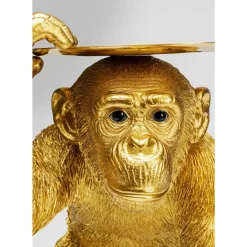 Online Deko Figur Butler Playing Chimp Gold 52Cm Deko & Geschenkartikel