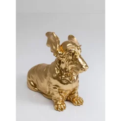Online Deko Figur Coiffed Dog Gold 52Cm Deko & Geschenkartikel