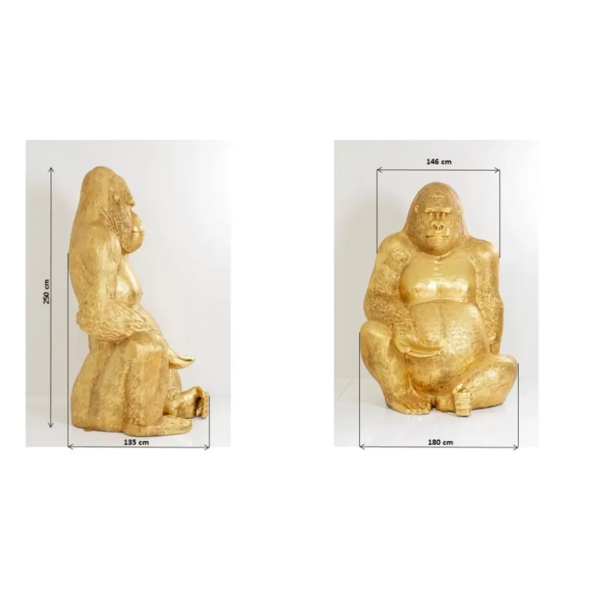 Clearance Deko Figur Gorilla Gold Xxl 249 Deko & Geschenkartikel