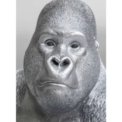 Hot Deko Figur Monkey Gorilla Side Xl Silber Matt Deko & Geschenkartikel