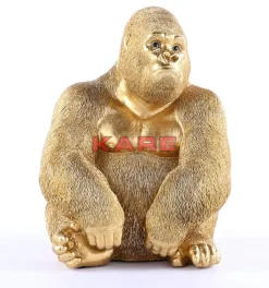 Discount Deko Figur Monkey Gorilla Side Medium Gold Deko & Geschenkartikel