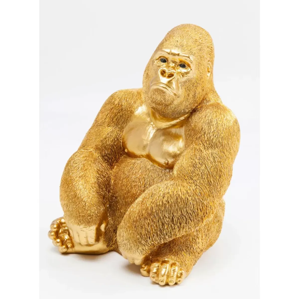 Discount Deko Figur Monkey Gorilla Side Medium Gold Deko & Geschenkartikel