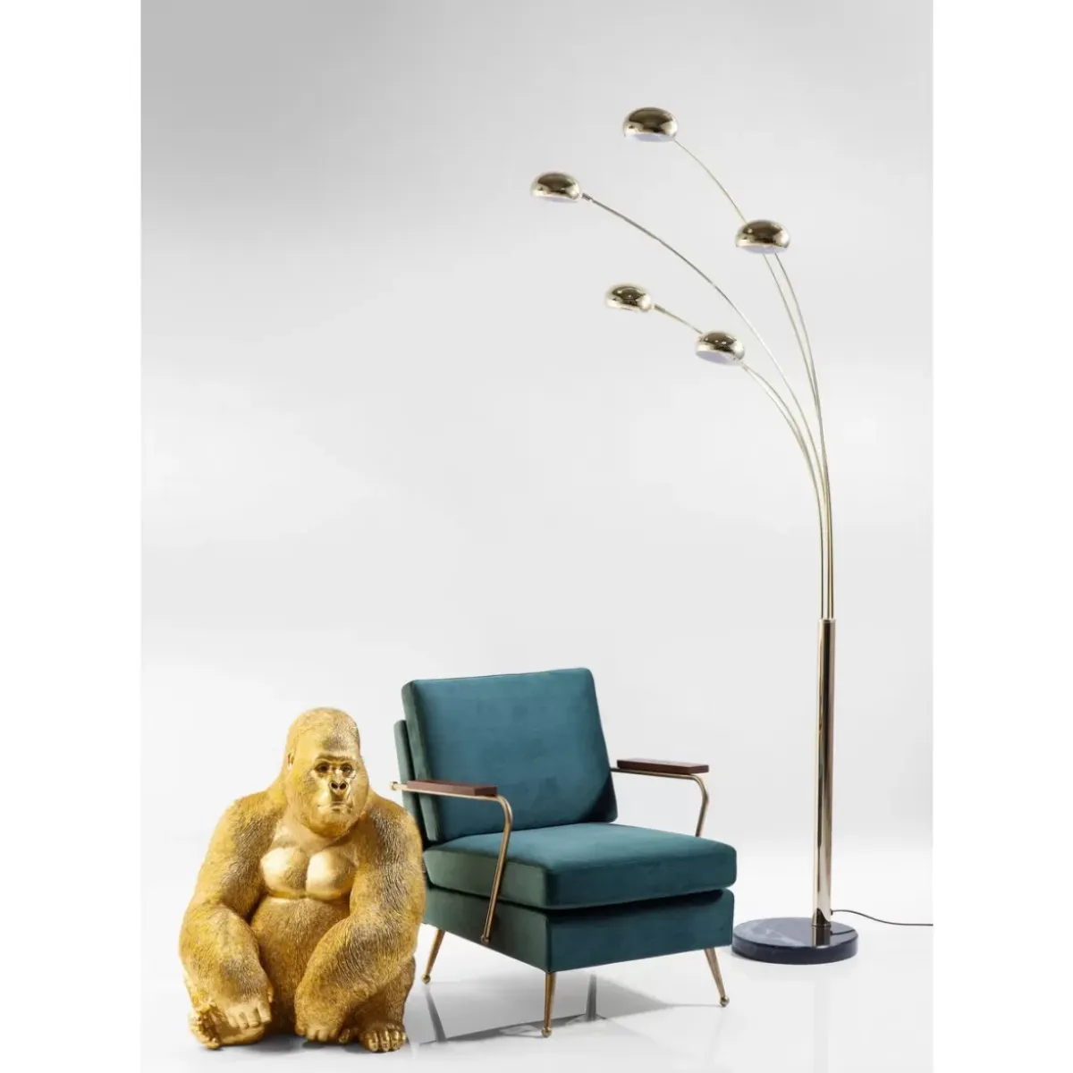 Deko Figur Monkey Gorilla Side Xl Gold Deko & Geschenkartikel