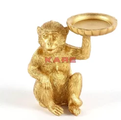 New Deko Figur Monkey Tealight Holder 11Cm Deko & Geschenkartikel