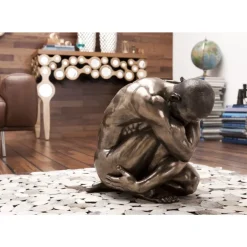 Online Deko Figur Nude Man Hug Bronze 54Cm Deko & Geschenkartikel