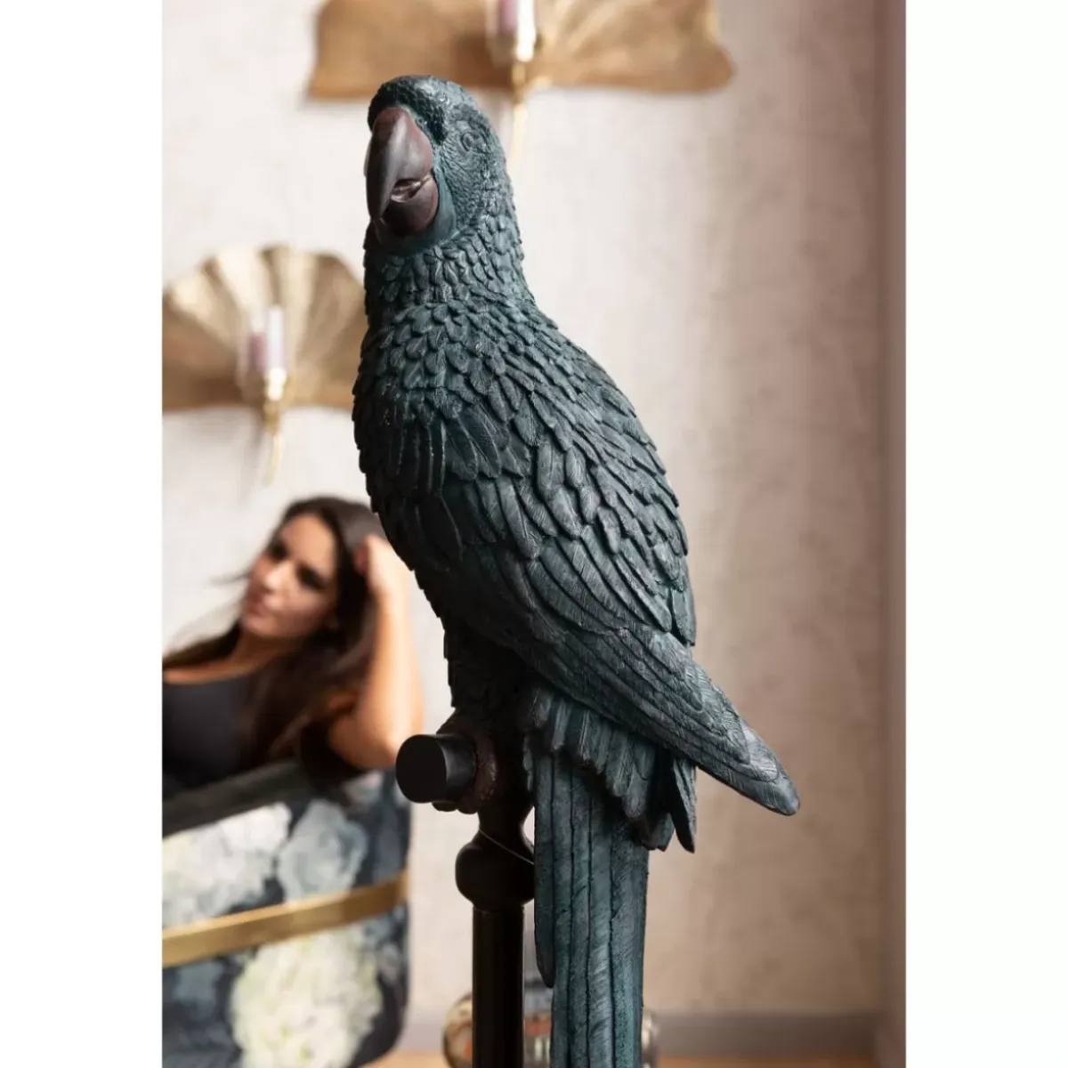 Online Deko Figur Parrot Petrol Deko & Geschenkartikel