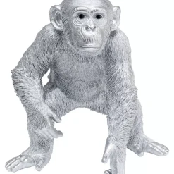 Clearance Deko Figur Playing Ape Silber 50 Deko & Geschenkartikel