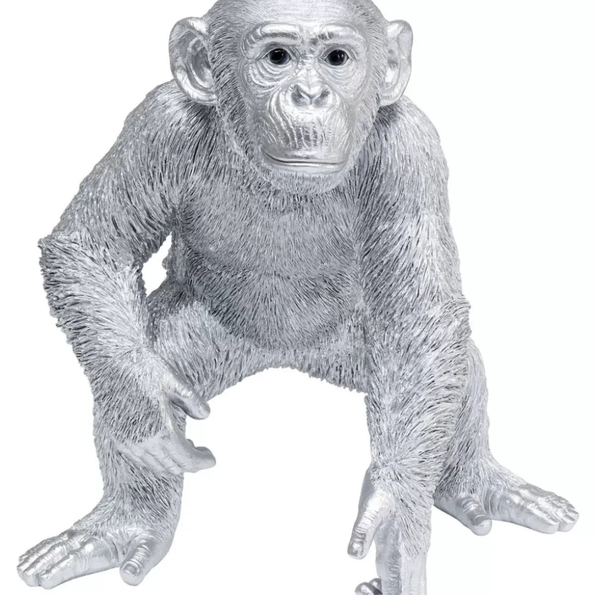 Clearance Deko Figur Playing Ape Silber 50 Deko & Geschenkartikel