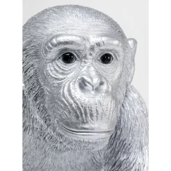 Clearance Deko Figur Playing Ape Silber 50 Deko & Geschenkartikel