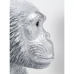 Clearance Deko Figur Playing Ape Silber 50 Deko & Geschenkartikel