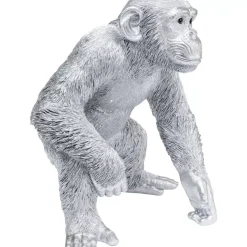 Clearance Deko Figur Playing Ape Silber 50 Deko & Geschenkartikel